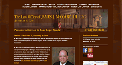 Desktop Screenshot of jamesjmccoartlaw.com
